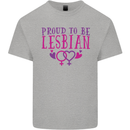 Proud to Be a Lesbian LGBT Gay Pride Awareness Mens Cotton T-Shirt Tee Top Sports Grey