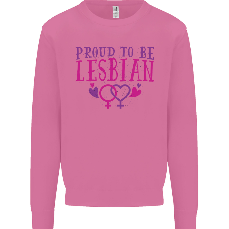 Proud to Be a Lesbian LGBT Gay Pride Awareness Mens Sweatshirt Jumper Azalea