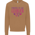 Proud to Be a Lesbian LGBT Gay Pride Awareness Mens Sweatshirt Jumper Caramel Latte