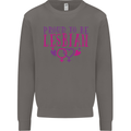 Proud to Be a Lesbian LGBT Gay Pride Awareness Mens Sweatshirt Jumper Charcoal