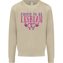 Proud to Be a Lesbian LGBT Gay Pride Awareness Mens Sweatshirt Jumper Sand