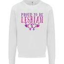 Proud to Be a Lesbian LGBT Gay Pride Awareness Mens Sweatshirt Jumper White