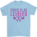 Proud to Be a Lesbian LGBT Gay Pride Awareness Mens T-Shirt 100% Cotton Light Blue