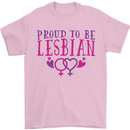 Proud to Be a Lesbian LGBT Gay Pride Awareness Mens T-Shirt 100% Cotton Light Pink