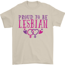 Proud to Be a Lesbian LGBT Gay Pride Awareness Mens T-Shirt 100% Cotton Sand