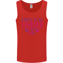 Proud to Be a Lesbian LGBT Gay Pride Awareness Mens Vest Tank Top Red