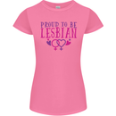 Proud to Be a Lesbian LGBT Gay Pride Awareness Womens Petite Cut T-Shirt Azalea