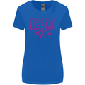 Proud to Be a Lesbian LGBT Gay Pride Awareness Womens Wider Cut T-Shirt Royal Blue
