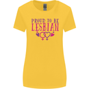 Proud to Be a Lesbian LGBT Gay Pride Awareness Womens Wider Cut T-Shirt Yellow