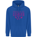 Proud to Be a Lesbian LGBT Gay Pride Day Childrens Kids Hoodie Royal Blue