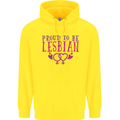 Proud to Be a Lesbian LGBT Gay Pride Day Childrens Kids Hoodie Yellow