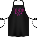 Proud to Be a Lesbian LGBT Gay Pride Day Cotton Apron 100% Organic Black