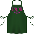 Proud to Be a Lesbian LGBT Gay Pride Day Cotton Apron 100% Organic Forest Green