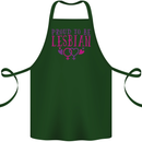 Proud to Be a Lesbian LGBT Gay Pride Day Cotton Apron 100% Organic Forest Green