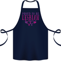 Proud to Be a Lesbian LGBT Gay Pride Day Cotton Apron 100% Organic Navy Blue