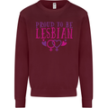 Proud to Be a Lesbian LGBT Gay Pride Day Kids Sweatshirt Jumper Maroon