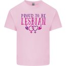Proud to Be a Lesbian LGBT Gay Pride Day Kids T-Shirt Childrens Light Pink