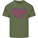 Proud to Be a Lesbian LGBT Gay Pride Day Mens Cotton T-Shirt Tee Top Military Green