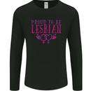 Proud to Be a Lesbian LGBT Gay Pride Day Mens Long Sleeve T-Shirt Black