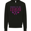 Proud to Be a Lesbian LGBT Gay Pride Day Mens Sweatshirt Jumper Black