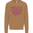 Proud to Be a Lesbian LGBT Gay Pride Day Mens Sweatshirt Jumper Caramel Latte