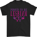 Proud to Be a Lesbian LGBT Gay Pride Day Mens T-Shirt 100% Cotton Black