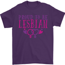 Proud to Be a Lesbian LGBT Gay Pride Day Mens T-Shirt 100% Cotton Purple