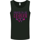 Proud to Be a Lesbian LGBT Gay Pride Day Mens Vest Tank Top Black