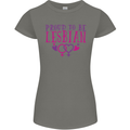 Proud to Be a Lesbian LGBT Gay Pride Day Womens Petite Cut T-Shirt Charcoal