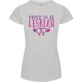 Proud to Be a Lesbian LGBT Gay Pride Day Womens Petite Cut T-Shirt Sports Grey