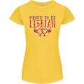 Proud to Be a Lesbian LGBT Gay Pride Day Womens Petite Cut T-Shirt Yellow