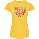 Proud to Be a Lesbian LGBT Gay Pride Day Womens Petite Cut T-Shirt Yellow