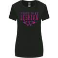 Proud to Be a Lesbian LGBT Gay Pride Day Womens Wider Cut T-Shirt Black