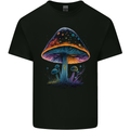 Psychedelic Magic Mushroom LSD Trippy Kids T-Shirt Childrens Black
