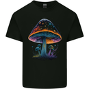 Psychedelic Magic Mushroom LSD Trippy Kids T-Shirt Childrens Black