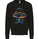 Psychedelic Magic Mushroom LSD Trippy Mens Sweatshirt Jumper Black