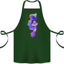 Psychedelic Magic Mushrooms LSD Cotton Apron 100% Organic Forest Green