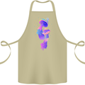 Psychedelic Magic Mushrooms LSD Cotton Apron 100% Organic Khaki
