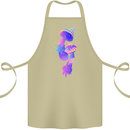 Psychedelic Magic Mushrooms LSD Cotton Apron 100% Organic Khaki