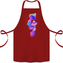 Psychedelic Magic Mushrooms LSD Cotton Apron 100% Organic Maroon