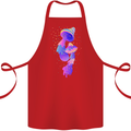 Psychedelic Magic Mushrooms LSD Cotton Apron 100% Organic Red