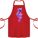 Psychedelic Magic Mushrooms LSD Cotton Apron 100% Organic Red