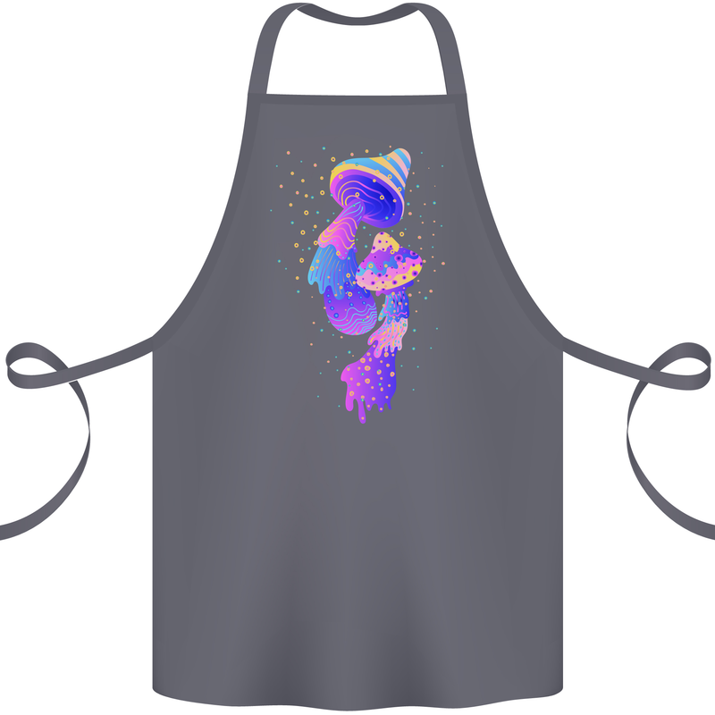 Psychedelic Magic Mushrooms LSD Cotton Apron 100% Organic Steel