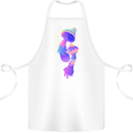Psychedelic Magic Mushrooms LSD Cotton Apron 100% Organic White