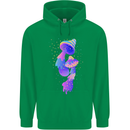 Psychedelic Magic Mushrooms LSD Mens 80% Cotton Hoodie Irish Green