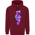 Psychedelic Magic Mushrooms LSD Mens 80% Cotton Hoodie Maroon