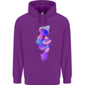 Psychedelic Magic Mushrooms LSD Mens 80% Cotton Hoodie Purple
