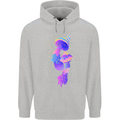 Psychedelic Magic Mushrooms LSD Mens 80% Cotton Hoodie Sports Grey