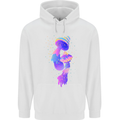 Psychedelic Magic Mushrooms LSD Mens 80% Cotton Hoodie White