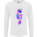 Psychedelic Magic Mushrooms LSD Mens Long Sleeve T-Shirt White